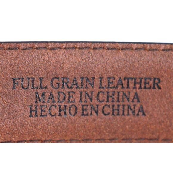 DOCKERS BROWN GENUINE LEATHER 1 1/8"Wd CASUAL DRESS MEN'S BELT Sz 38/95 (T98 - Picture 7 of 11